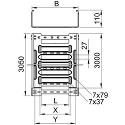 OBO Bettermann 6059160 kabelový žlab (d x š x v) 3 m x 200.00 mm x 110.00 mm 3 m