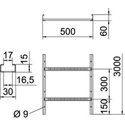 OBO Bettermann 6208574 vodič kabelu (d x š x v) 3 m x 500.00 mm x 60.00 mm 3 m