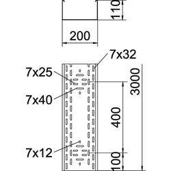 OBO Bettermann 6061983 kabelový žlab (d x š x v) 3 m x 200.00 mm x 110.00 mm 3 m zinek