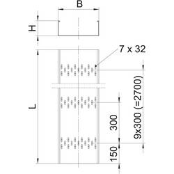 OBO Bettermann 6061985 kabelový žlab (d x š x v) 3 m x 300.00 mm x 110.00 mm 3 m zinek