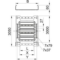 OBO Bettermann 6059006 kabelový žlab (d x š x v) 3 m x 300.00 mm x 60.00 mm 3 m