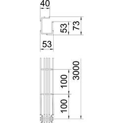 OBO Bettermann 6005538 Mřížkový žlab (d x š x v) 3 m x 50.00 mm x 75.00 mm 3 m