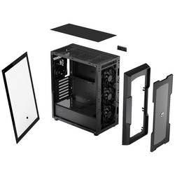 endorfy Regnum 400 Air midi tower PC skříň černá 4 předinstalované ventilátory, boční okno, prachový filtr
