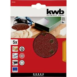 kwb 491904 brusný kotouč Průměr 125 mm Zrnitost=40 5 ks