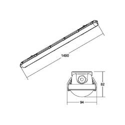 Brumberg 78015114 LED světlo do vlhkých prostor LED 51 W bílá šedá