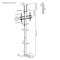 My Wall TV držák na zeď 109,2 cm (43) - 218,4 cm (86”) ovládaný aplikací, motorizovaný