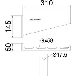 OBO Bettermann 6417779 Nástěnný držák (d x š x v) 310 x 60 x 195 mm 1 ks kov