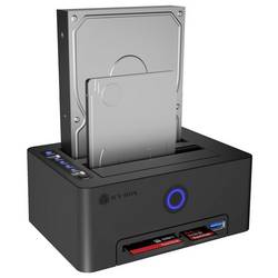 ICY BOX IB-1233CL-CR USB B SATA 1 port Klonovací stanice 2.5 palec, 3.5 palec s funkcí klonování, s displejem, s čtečkou karet