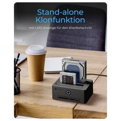 ICY BOX IB-1233CL-CR, HDD Docking & Klonstation mit Kartenlesern CF + SD und USB-Hub USB B SATA 1 port Klonovací stanice 2.5 palec, 3.5 palec s funkcí