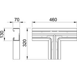 OBO Bettermann 6274560 T spojka (š x h) 130 mm x 70 mm 1 ks čistě bílá
