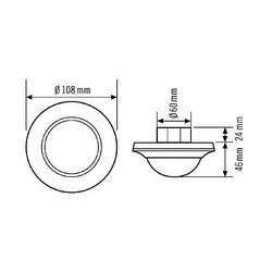 ESYLUX EP10428210 pod omítku stropní detektor přítomnosti osob 152 °, 360 ° bílá IP20