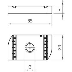 OBO Bettermann MS41SN M6 ZL 1147206 posuvná matice 6 mm ocel 50 ks