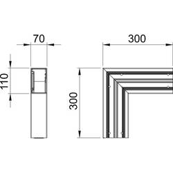 OBO Bettermann 6274320 montážní příslušenství (š x h) 110 mm x 70 mm 1 ks čistě bílá