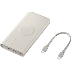 Samsung EB-U2510XUEGEU powerbanka Li-Ion, 5000 mAh, Bezdrátové nabíjení Qi, USB-C®, béžová, Indikátor stavu