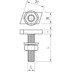 OBO Bettermann MS40HB M10x30 ZL 1148118 šroub s hákovou hlavou 10 mm 35 mm ocel 50 ks