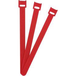 FASTECH® kabelový manažer na suchý zip ke spojování háčková a flaušová část (d x š) 200 mm x 13 mm červená 100 ks