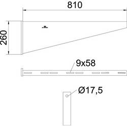 OBO Bettermann 6417884 Nástěnný držák (d x š x v) 810 x 60 x 260 mm 1 ks kov
