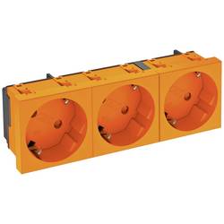 OBO Bettermann 6120125 přístrojová vložka trojnásobná zásuvka (š x v x h) 135 x 45 x 42 mm 1 ks oranžová