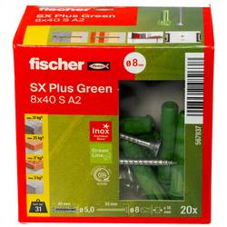 Fischer 567937 SX Plus Green hmoždinka 20 ks