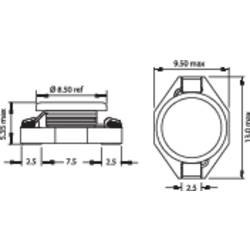 Fastron PISM-681M-04 PISM-681M-04 cívka SMD PISM 680 µH 2 Ω 0.45 A 1 ks