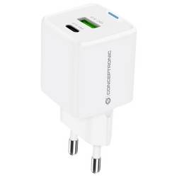 Conceptronic ALTHEA16W 2-Port 33W GaN USB PD Charger USB nabíječka, USB A, USB-C®, 33 W, bílá