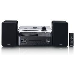 Lenco MC-760BK stereo systém DAB+, CD, MP3, gramofón, Bluetooth, černá