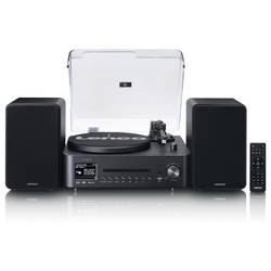 Lenco MC-760BK stereo systém DAB+, CD, MP3, gramofón, Bluetooth, černá