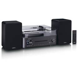 Lenco MC-760BK stereo systém DAB+, CD, MP3, gramofón, Bluetooth, černá