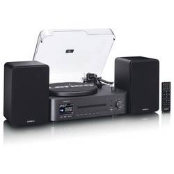 Lenco MC-760BK stereo systém DAB+, CD, MP3, gramofón, Bluetooth, černá