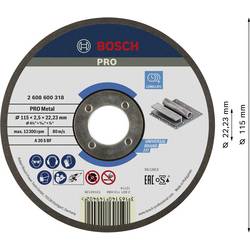 Bosch Accessories 2608600318 2608600318 řezný kotouč rovný 115 mm 1 ks ocel