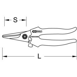 KS Tools 118.0071 univerzální nůžky 190 mm