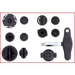 KS Tools 150.1040 Sada 3/8 speciálních profilů pro plastové šrouby a výpustné oleje, 9 ks