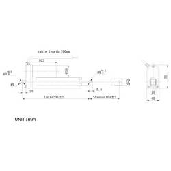 TRU COMPONENTS lineární servomotor TC12-100-1000 TC-14973300 délka 100 mm Posuvná síla 1000 N 12 V/DC 1 ks