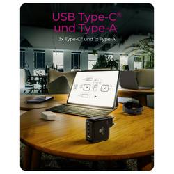 ICY BOX GaN Wandladegerät Adaptér USB-C, GaN, USB-C® zástrčka, 100 W, Power Delivery 3.0, černá
