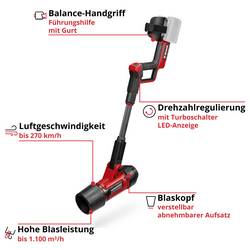 Einhell Professional 3433570 GP-LB 36/270 Li E BL-Solo akumulátor foukač listí měkká rukojeť
