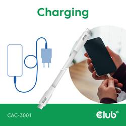 club3D Kabel USB-C USB 4.0 USB-C ® zástrčka 2.00 m bílá CAC-3001