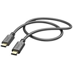 Hama Nabíjecí kabel USB USB 2.0 USB-C ® zástrčka, USB-C ® zástrčka 1.00 m černá Pozlacený 00201589