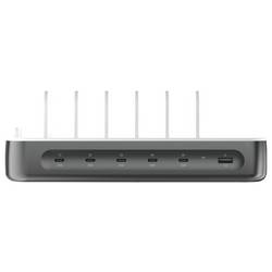 4Smarts Stolní nabíječka, USB Power Delivery (USB-PD) , USB A, USB-C®, Lightning, microUSB, 100 W, Quick Charge, Dodávka energie, bílá, šedá