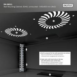 Digitus DN-38011 19 nástěnná rozváděcí skříň (š x v x h) 540 x 241 x 400 mm 4 U černá (RAL 9005), černá