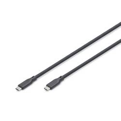 Digitus Kabel USB-C USB 4.0 USB-C®, USB-C ® zástrčka 0.5 m černá 16K UHD, 10K UHD, 8K UHD, 4K UHD, S průchodkou chránící proti zlomení, silikonový, flexibilní