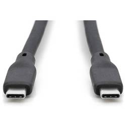 Digitus Kabel USB-C USB 4.0 USB-C®, USB-C ® zástrčka 0.5 m černá 16K UHD, 10K UHD, 8K UHD, 4K UHD, S průchodkou chránící proti zlomení, silikonový, flexibilní