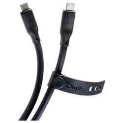 Digitus Kabel USB-C USB 4.0 USB-C®, USB-C ® zástrčka 0.5 m černá 16K UHD, 10K UHD, 8K UHD, 4K UHD, S průchodkou chránící proti zlomení, silikonový, flexibilní