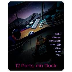 ICY BOX USB-C® dokovací stanice IB-DK4062-CPD napájení USB-C®
