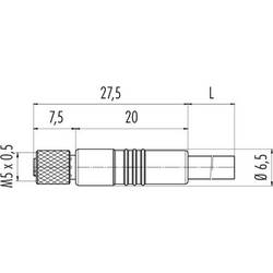 binder 77 3450 0000 50004-0500 upravený zástrčkový konektor pro senzory - aktory, 77 3450 0000 50004-0500-20, piny: 4, 5 m, 1 ks