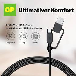 GP USB kabel USB-C®, USB-A zástrčka 1.50 m černá GPCBCCBVBKUSB971