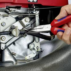 Knipex 38 95 200 pro elektroniku a jemnou mechaniku ploché jehlové kleště 45° zahnuté vanadová elektrikářská ocel 200 mm