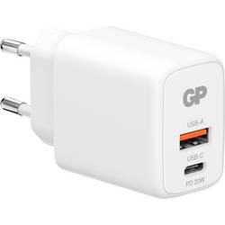 GP GPWC20WPWHUSB824 USB nabíječka, Nadproudová ochrana, USB Power Delivery (USB-PD) , USB A, USB-C®, 20 W, Quick Charge 3.0, Power Delivery 3.0, bílá