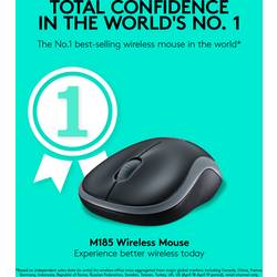 Logitech M185 optická myš, přenos bezdrátový, 3 tlačítko, 1000 dpi, modrá