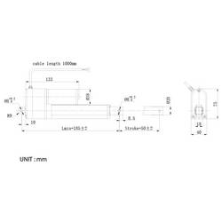 TRU COMPONENTS lineární servomotor TC24-50-500 POT TC-14973272 délka 50 mm Posuvná síla 500 N 24 V/DC 1 ks