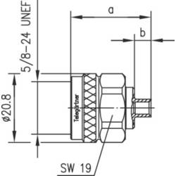 Telegärtner 100023907 100023907 N konektor zástrčka, rovná 50 Ω 1 ks Piece